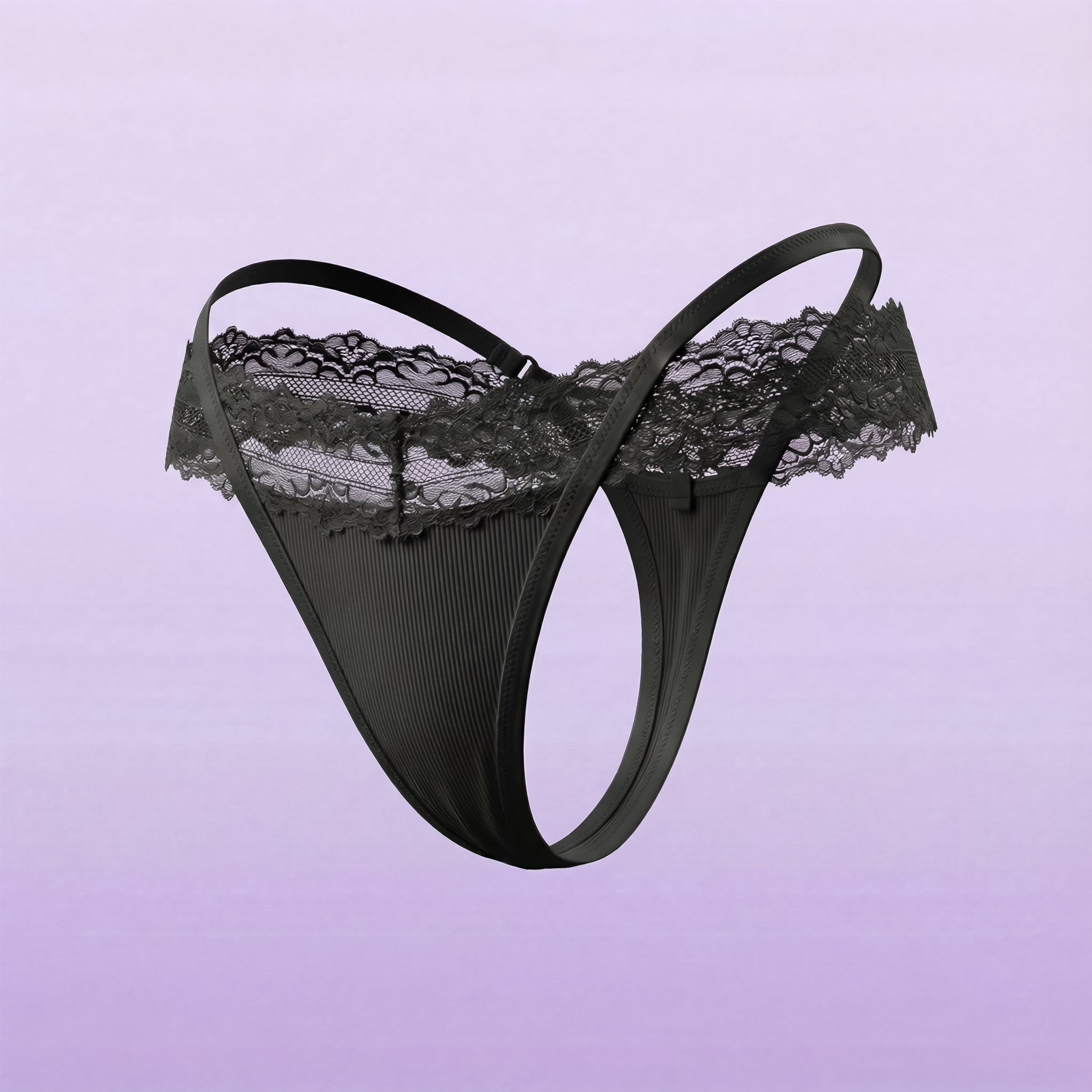 Lace Veil Thong