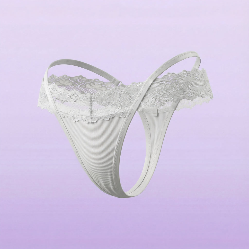 Lace Veil Thong